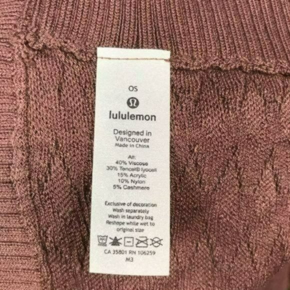 Lululemon Divinity Shawl Wrap Comfy Poncho Spanish Oak Pink, New with Tag - Picture 4 of 5